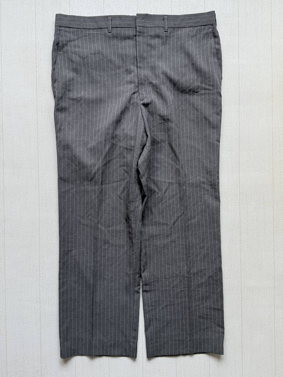 ☆送料無料☆ HAGGAR ハガー USA直輸入 古着 90's 90年代 ストライプ ロングパンツ スラックス メンズ 38 ダークグレー ボトムス 中古 即決拍卖