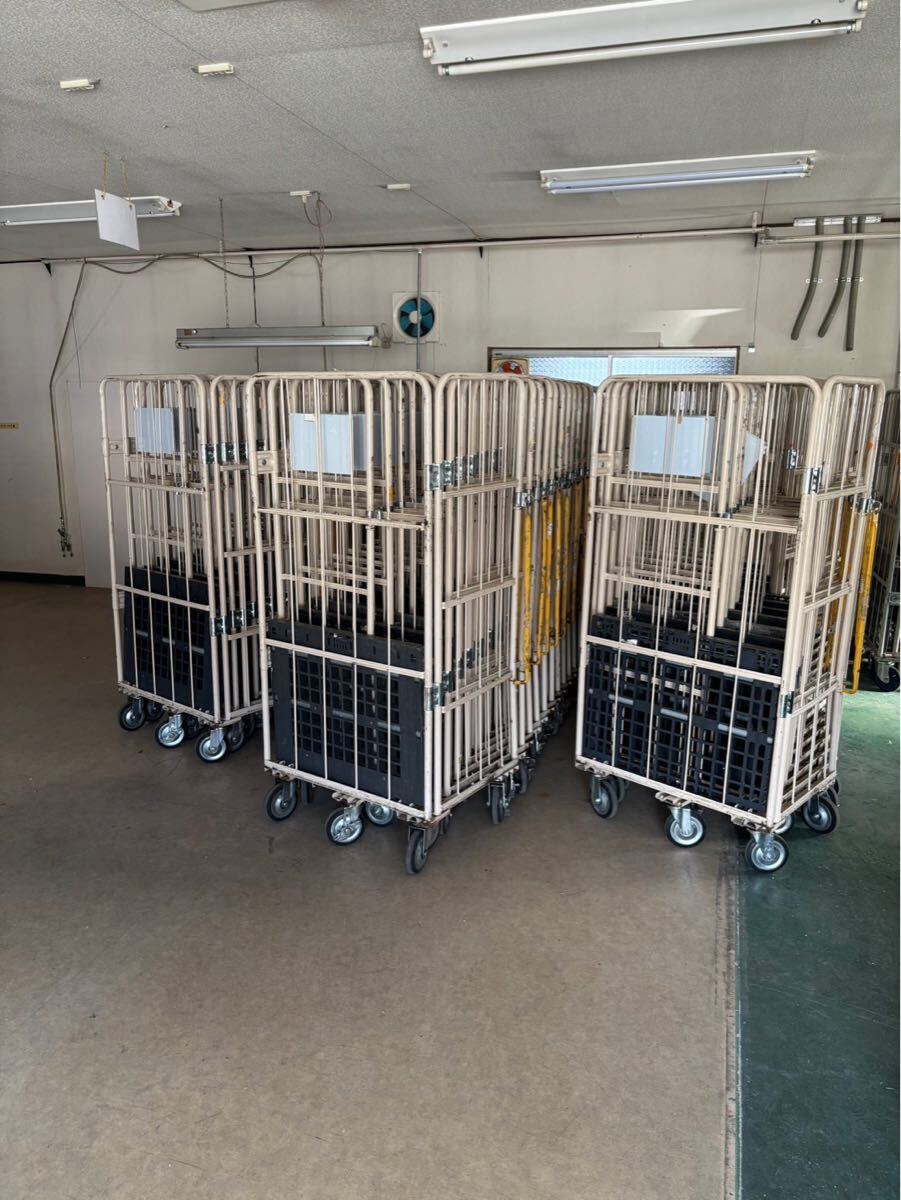 状態様々 カゴ台車 1台価格 在庫多数 4輪自在キャスター ロールボックス maki MPR-1 サイズ約 W800×H1700×D600拍卖