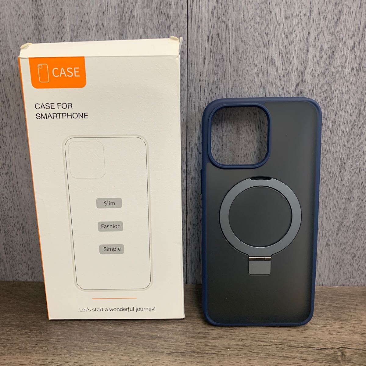 y072301m iPhone 15 Pro Max ケース MagSafe スタンド ネイビー マット拍卖