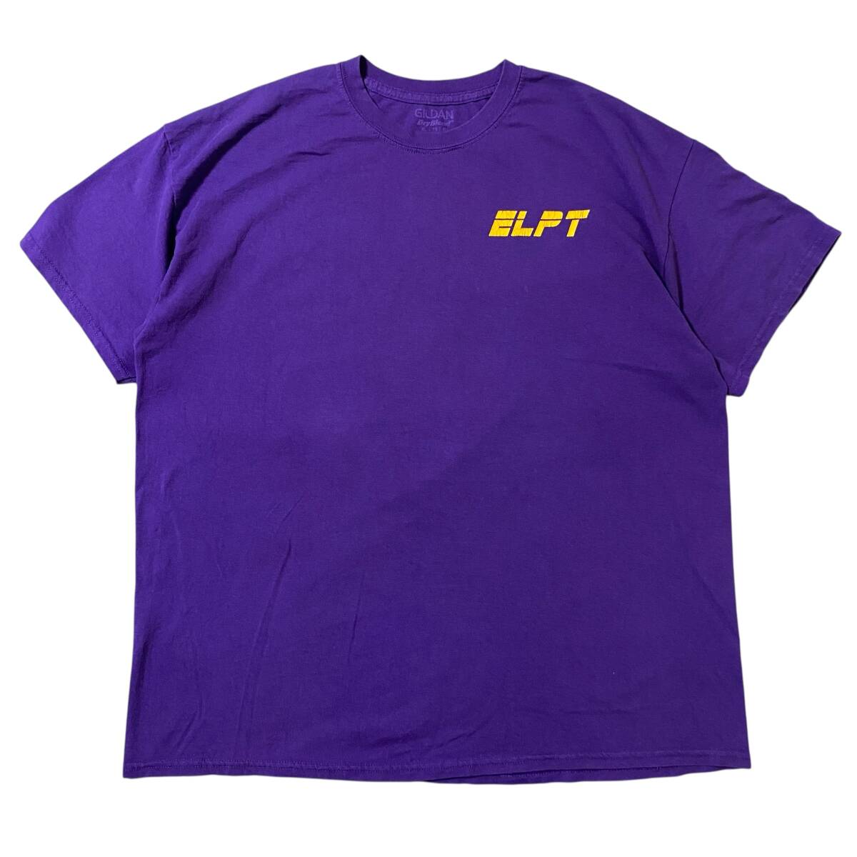 アメリカ古着 起業物 半袖 Tシャツ ロゴ プリント 紫 クルーネック XLサイズ US古着 【I1860】拍卖