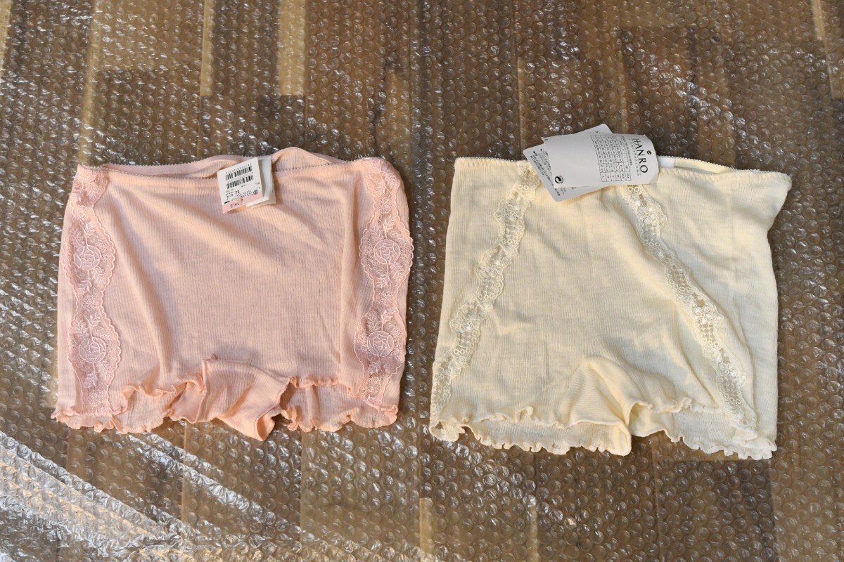 trok2183 未使用保管品 ハンロ HANRO ショーツ XSサイズ セット 肌着 下着 ピンク ホワイト 高級 レディース ワコール Wacoal タグ付き拍卖