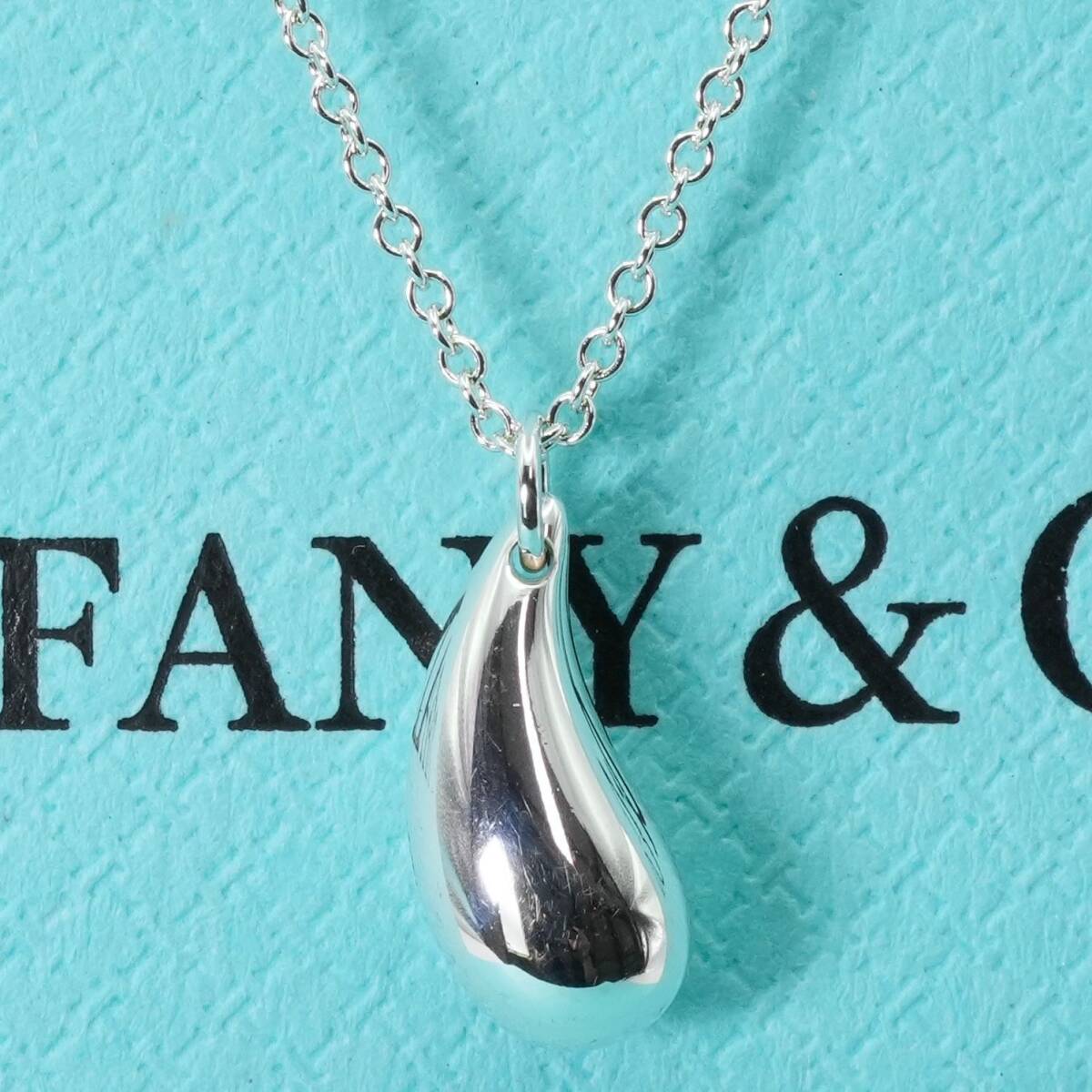 極美品 ティファニー ティアドロップ ペンダント ネックレス/25-533S拍卖