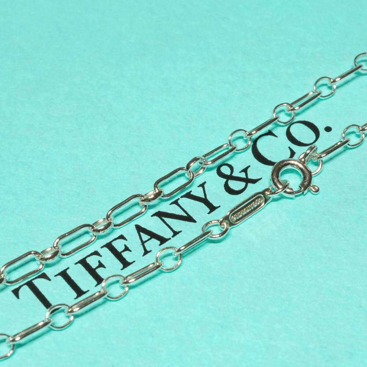 極美品希少45cm ティファニー エリプスオーバルチェーンネックレス25-123拍卖