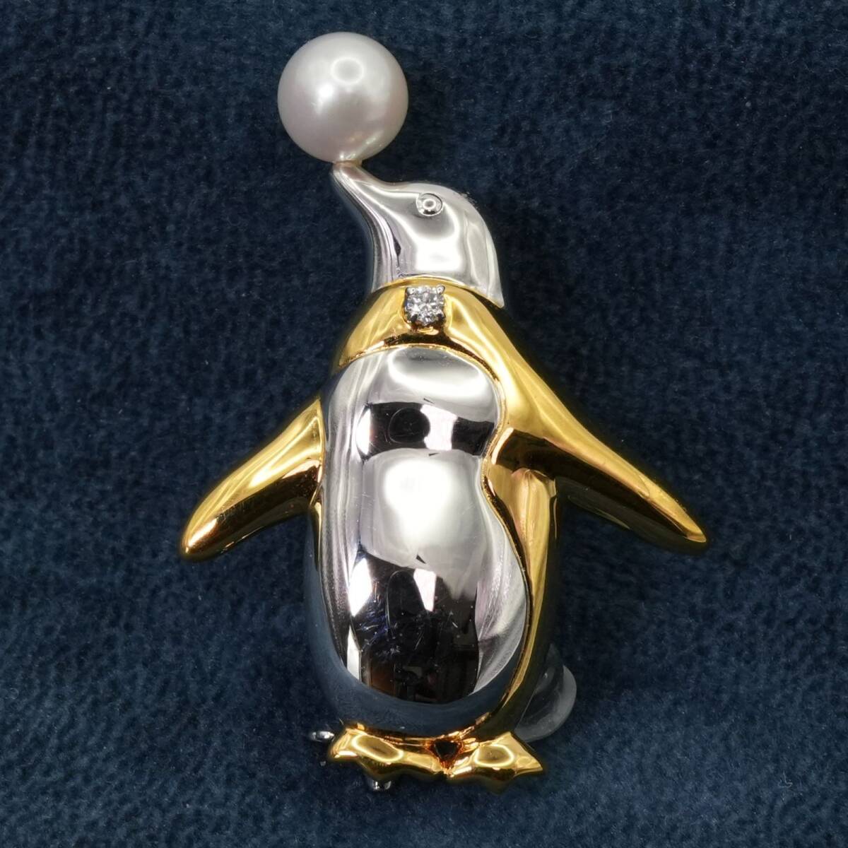 美品 ミキモト ブローチ パール シルバー ペンギン/24-4738/24-4738S拍卖