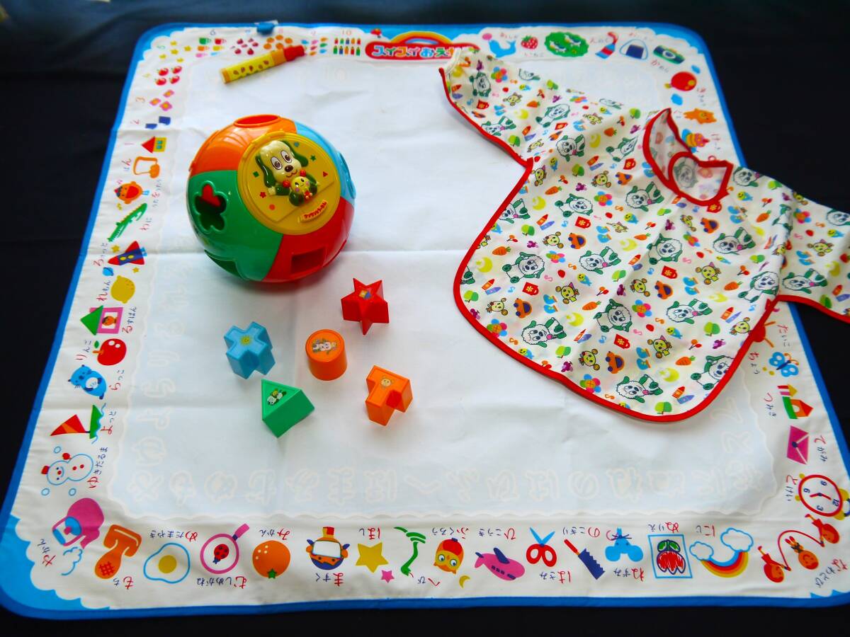 ☆◆中古なのでお安く 同梱可♪いないいないばあっ! 形あわせパズル お食事エプロン スイスイおえかき 幼児用品 3点セット◆☆拍卖