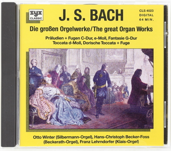 バッハ 前奏曲とフーガ/幻想曲、トッカータとフーガ、トリオ・ソナタ、他 ヴィンター、フォス、レールンドルファー拍卖
