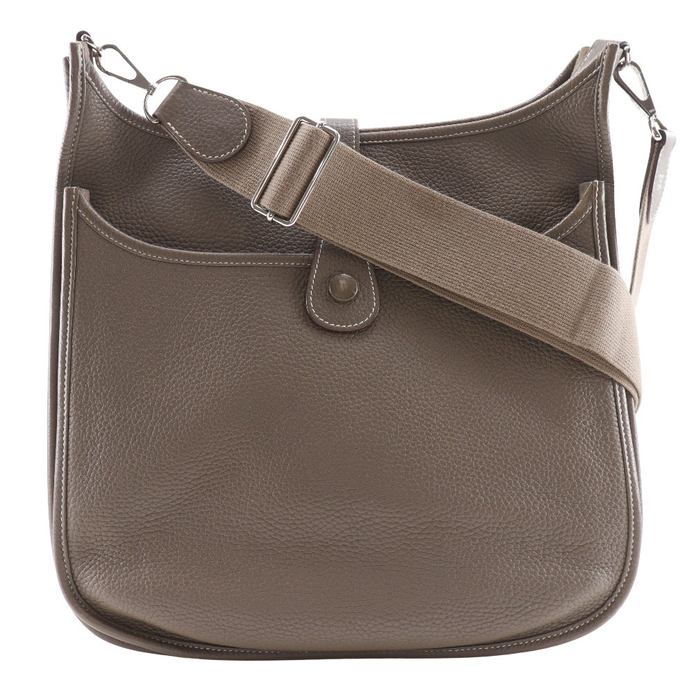 HERMES エルメス エヴリン3 GM エブリン □P ショルダーバッグ トリヨンクレマンス エトゥープ レディース【I151525028】中古拍卖