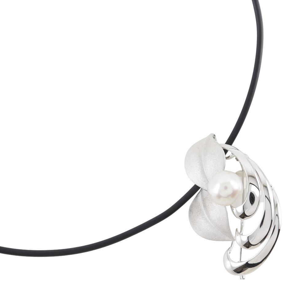 真珠 2WAYブローチ ネックレス10.2mm パール×シルバー 約10.4g レディース【T160625341】中古拍卖