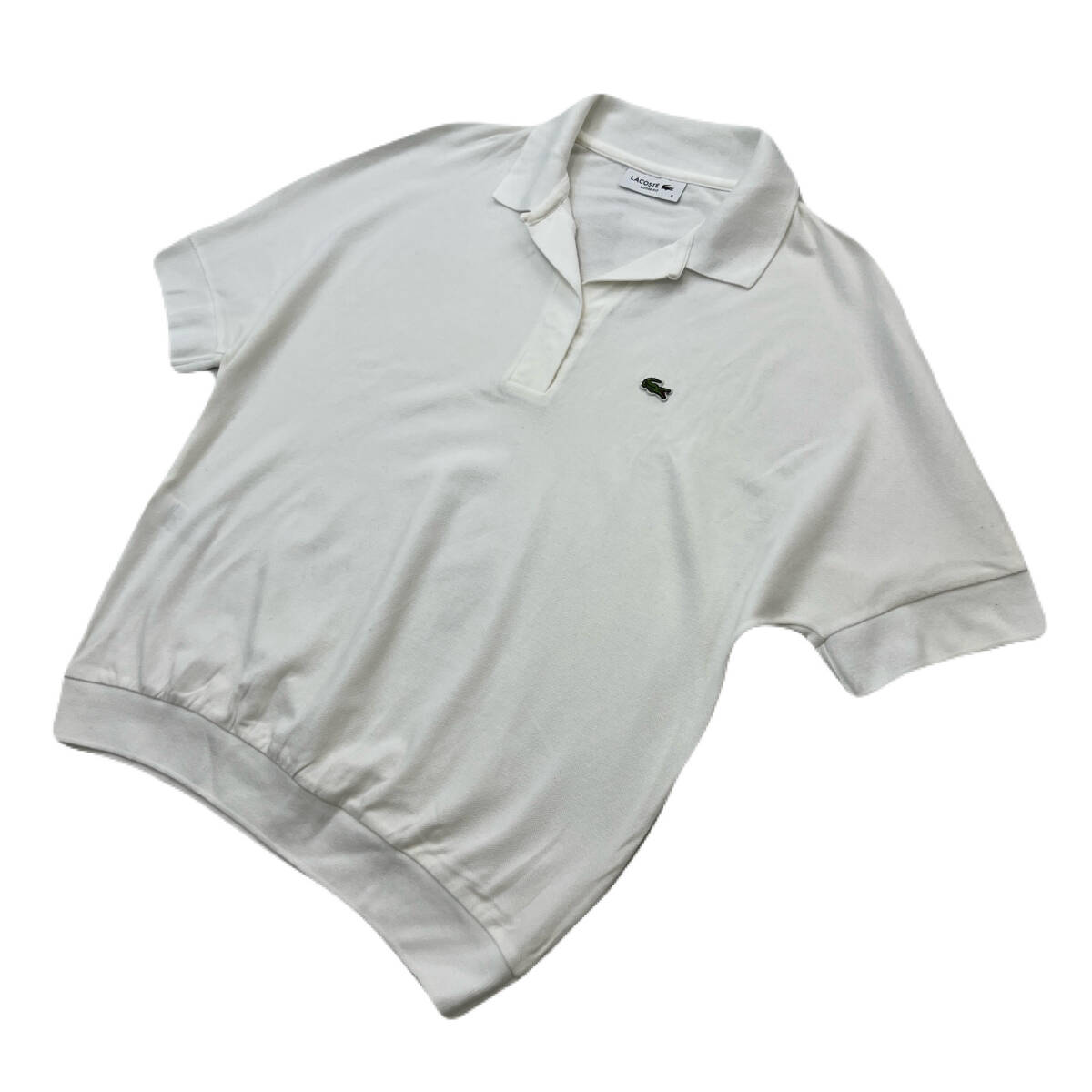 ラコステ 半袖 ポロシャツ レディース S ホワイト 白 爽やか 【 トレンドのワイドシルエット♪ 】 LACOSTE ●DL78拍卖