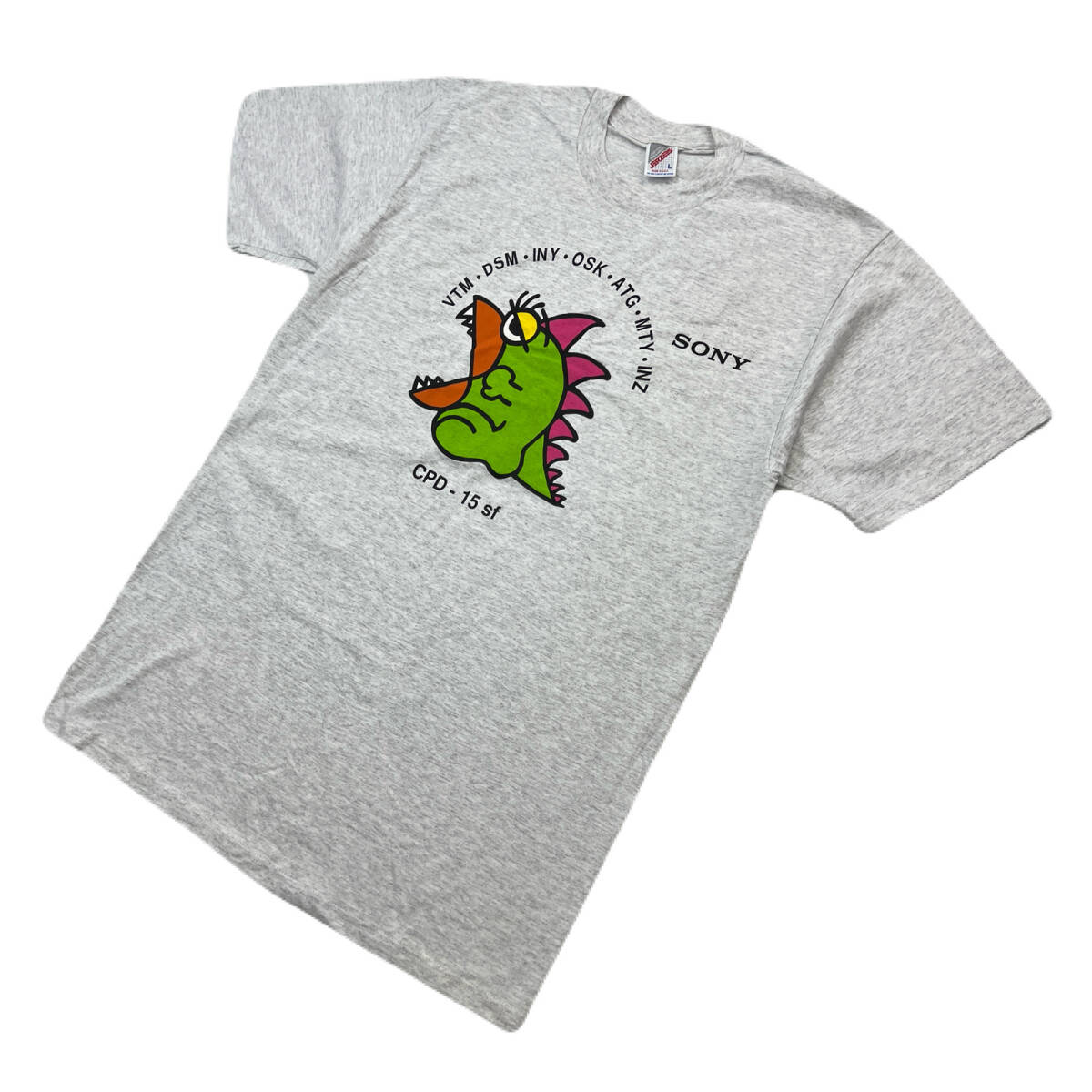 ラッセル ジャージーズ SONY ソニー グレー 半袖 Tシャツ Lサイズ 【 CPD-15SF トリニトロン 】 ソニーファンに♪ ●DC342拍卖