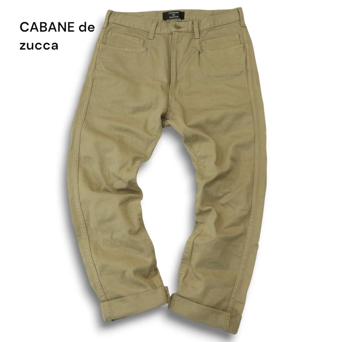 CABANE de zucca カバンド ズッカ 通年 ストレッチ★ アンクル テーパード チノ パンツ Sz.S メンズ 日本製拍卖