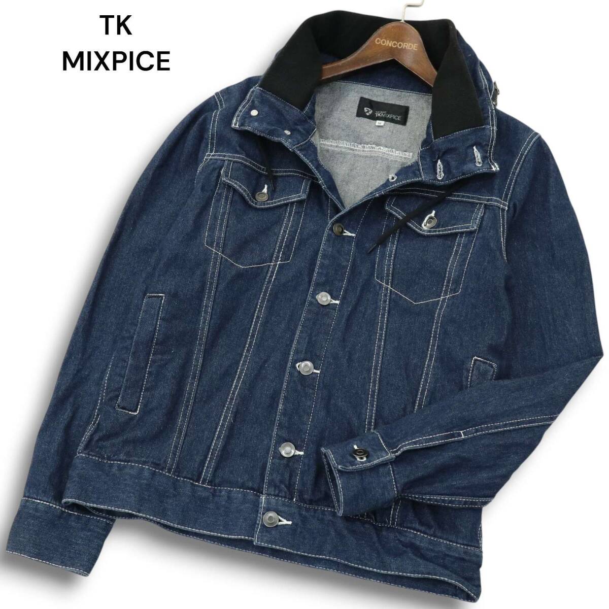 TK MIXPICE タケオキクチ 通年 スタンドカラー★ デニム ジャケット Sz.M メンズ拍卖