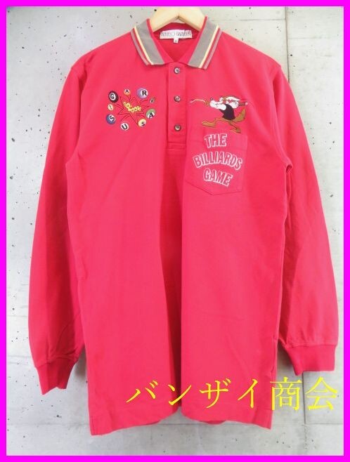 【送料300円可】9270s6◆良品◆日本製◆ANGELO GARBASUS アンジェロガルバサス 長袖ポロシャツ M/ジャケットブルゾン/ニットセーターパンツ拍卖