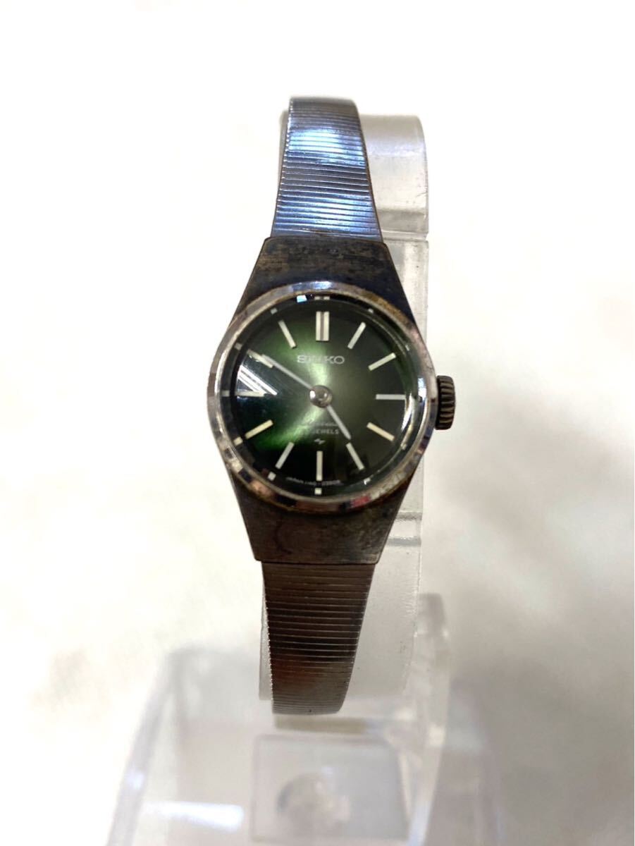 SEIKO セイコー special スペシャル 腕時計 1140-0160 手巻き アナログ レディース グリーン文字盤 拍卖