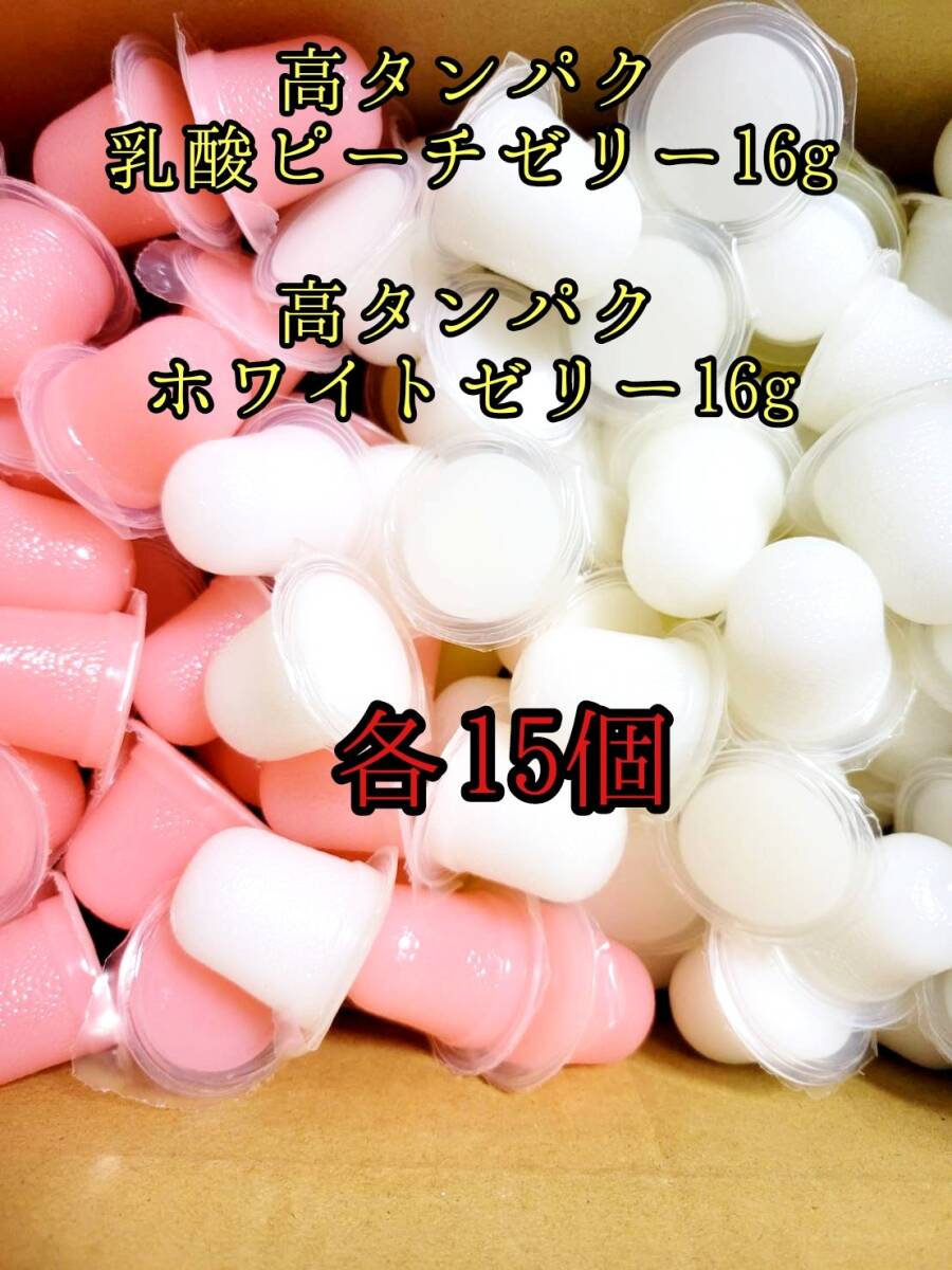 高タンパクホワイトゼリー16g 高タンパク ピーチゼリー16g 各15個 クワガタ カブトムシ オオクワガタ フクロモモンガ クワカブ ー拍卖