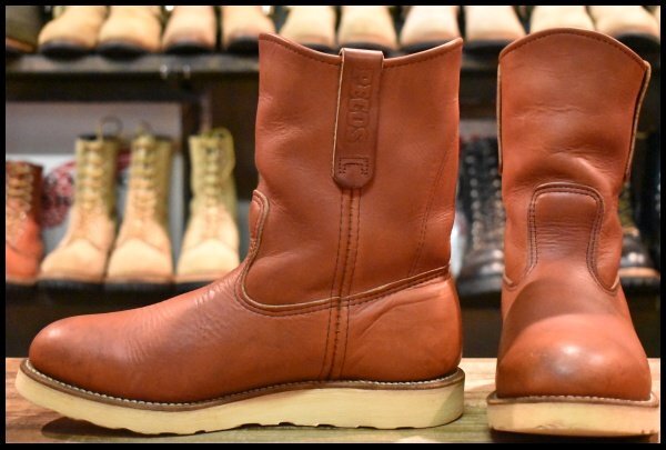 【7.5E 良品 08年】レッドウィング 8866 ペコス 赤茶 オロラセット クッションソール ブーツ redwing pecos HOPESMORE拍卖