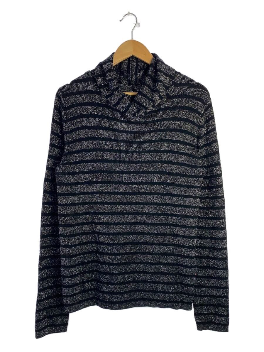 SAINT LAURENT◆ニット・セーター(薄手)/XL/ウール/ブラック/ボーダー/JP53 2019 00129拍卖