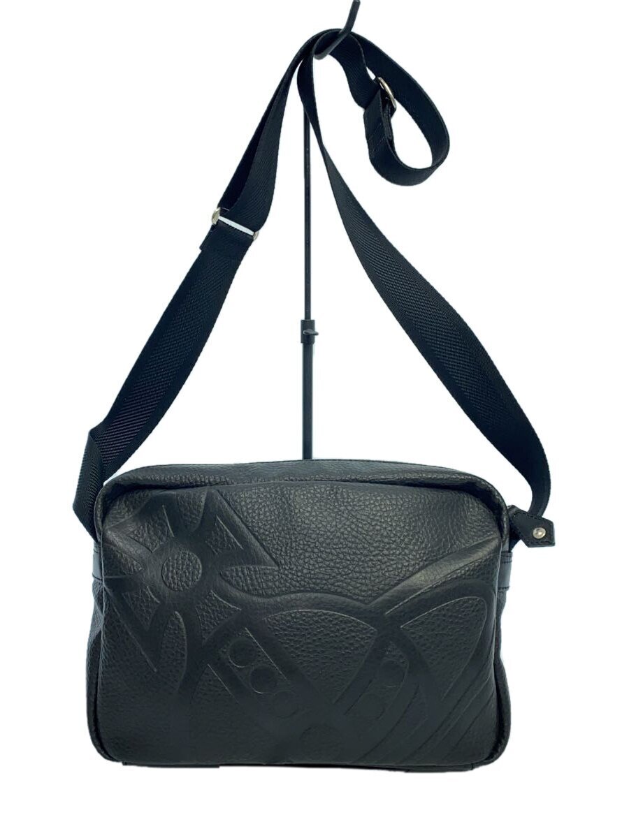 Vivienne Westwood◆ショルダーバッグ/レザー/ブラック/無地/ヴィヴィアンウエストウッド//拍卖
