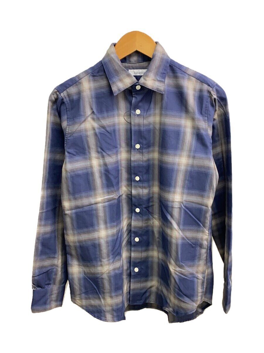 nanamica◆長袖シャツ/0/ポリエステル/NVY/チェック/S24FG052拍卖