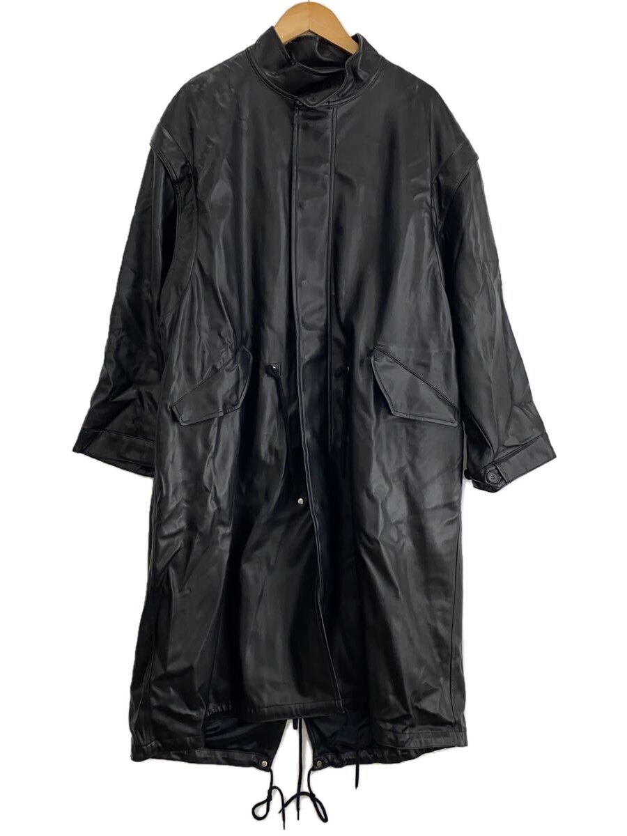 MAISON SPECIAL◆モッズコート/O/フェイクレザー/BLK/11212161304拍卖