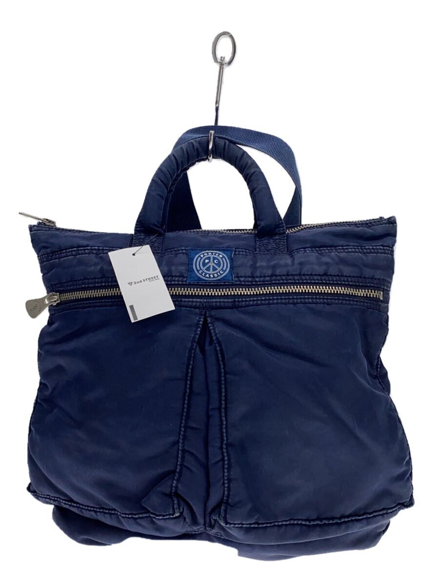 Porter Classic◆スーパーナイロヘルメット/ショルダーバッグ/ナイロン/NVY/スレ有拍卖