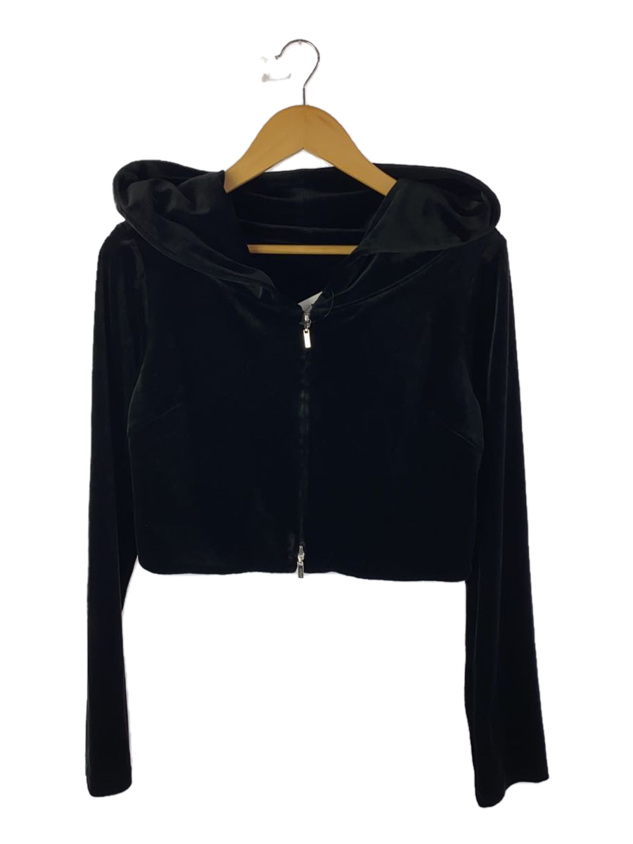 FOXEY NEWYORK◆ジップパーカー/38/ベロア/ブラック/39496-VAJFN404T拍卖