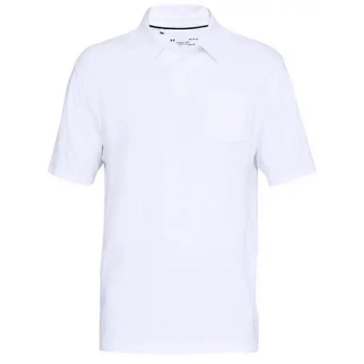 送料無料 新品 underarmour UAチャージドコットンスクランブル ポロ L ホワイト拍卖