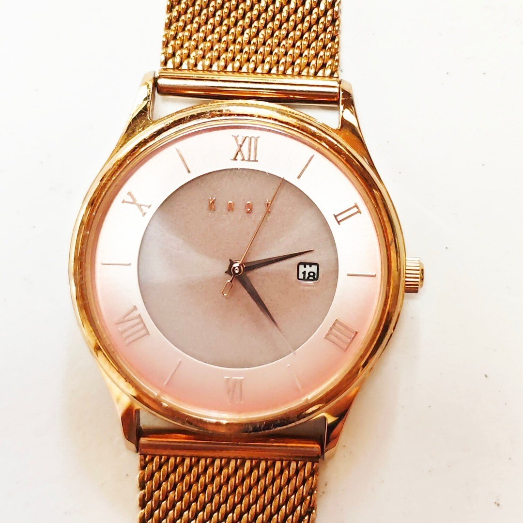 knot ノット オールメイドインジャパン ソーラー充電式 SOLAR クォーツ アナログ レディース 腕時計 訳あり ソ501拍卖