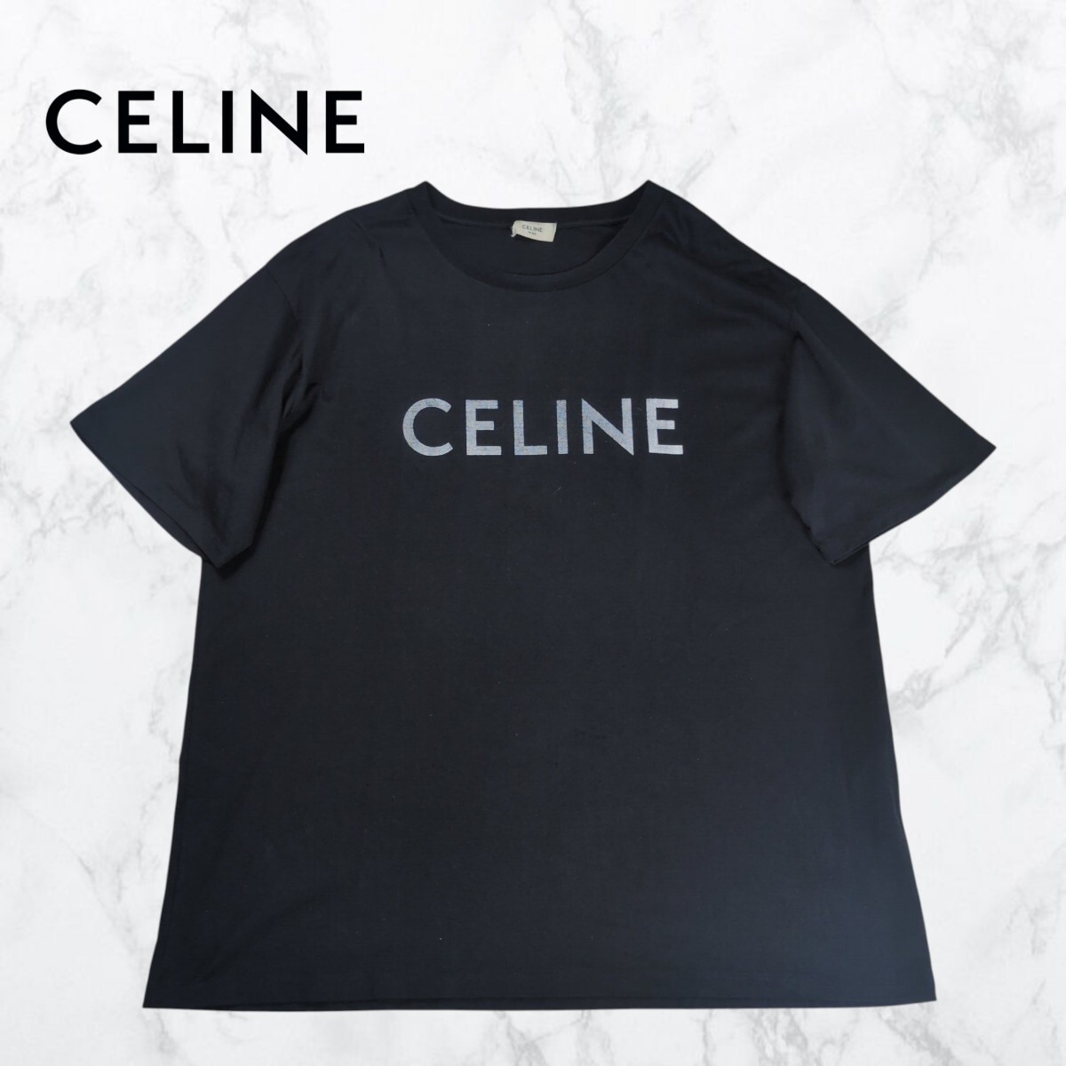 【希少】CELINE 22AW ロゴプリント オーバーサイズTシャツ拍卖