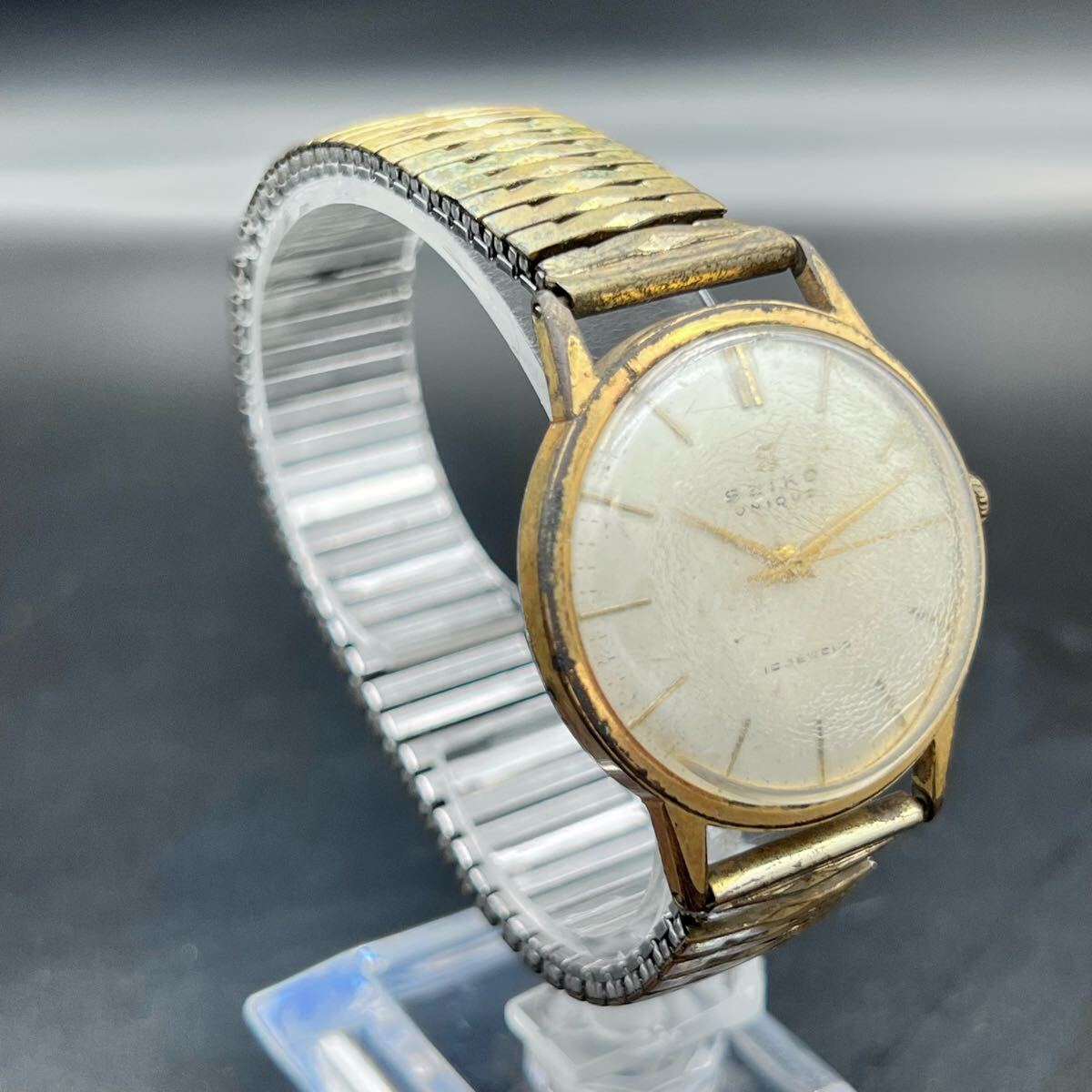 動作未確認 SEIKO セイコー UNIQUE ユニーク 手巻き 腕時計 ヴィンテージ 15石 アンティーク 898902 ラウンド EGP 20ミクロン g7-115拍卖