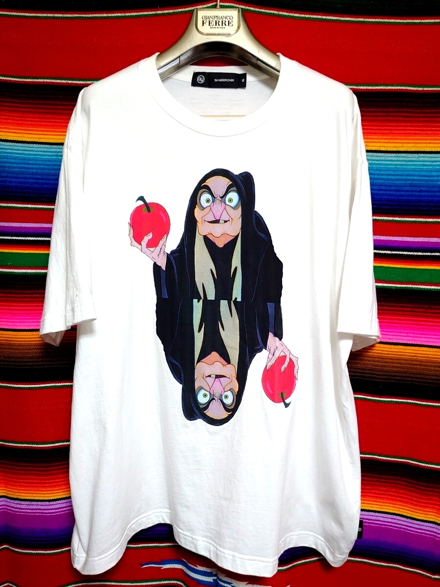 GU ジーユー undercover アンダーカバー ビッグ グラフィック オーバーサイズ 魔女 プリントTシャツ XLサイズ 新品 未使用 ホワイト 白雪姫拍卖