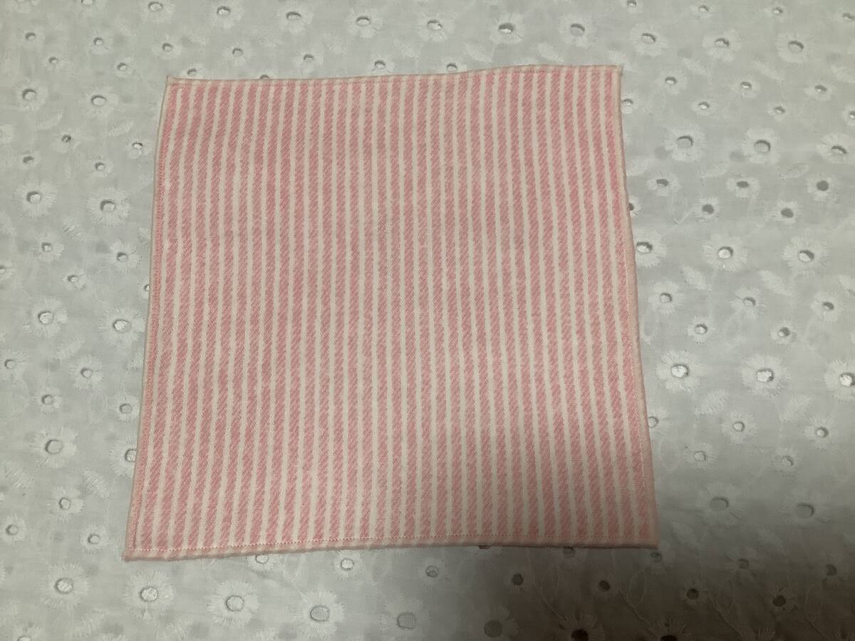 ★6重ガーゼハンカチ★ストライプP★ハンドメイド★16×16★拍卖