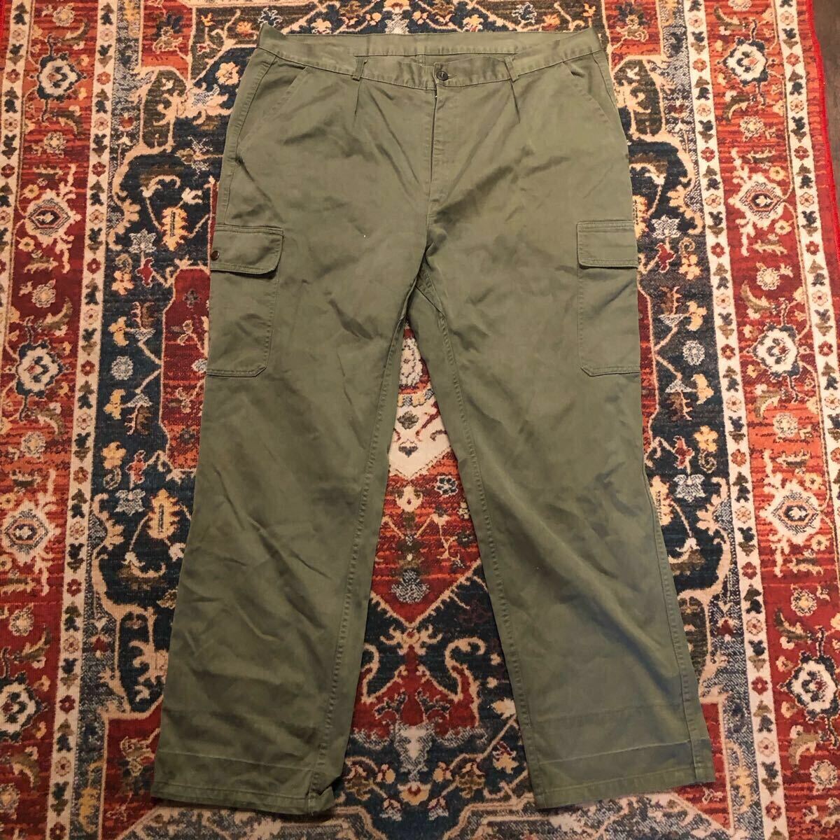 French Army フランス軍 フレンチ アーミー カーゴ フィールドパンツ ミリタリー ヴィンテージ M52 M-64 W102 XL相当拍卖