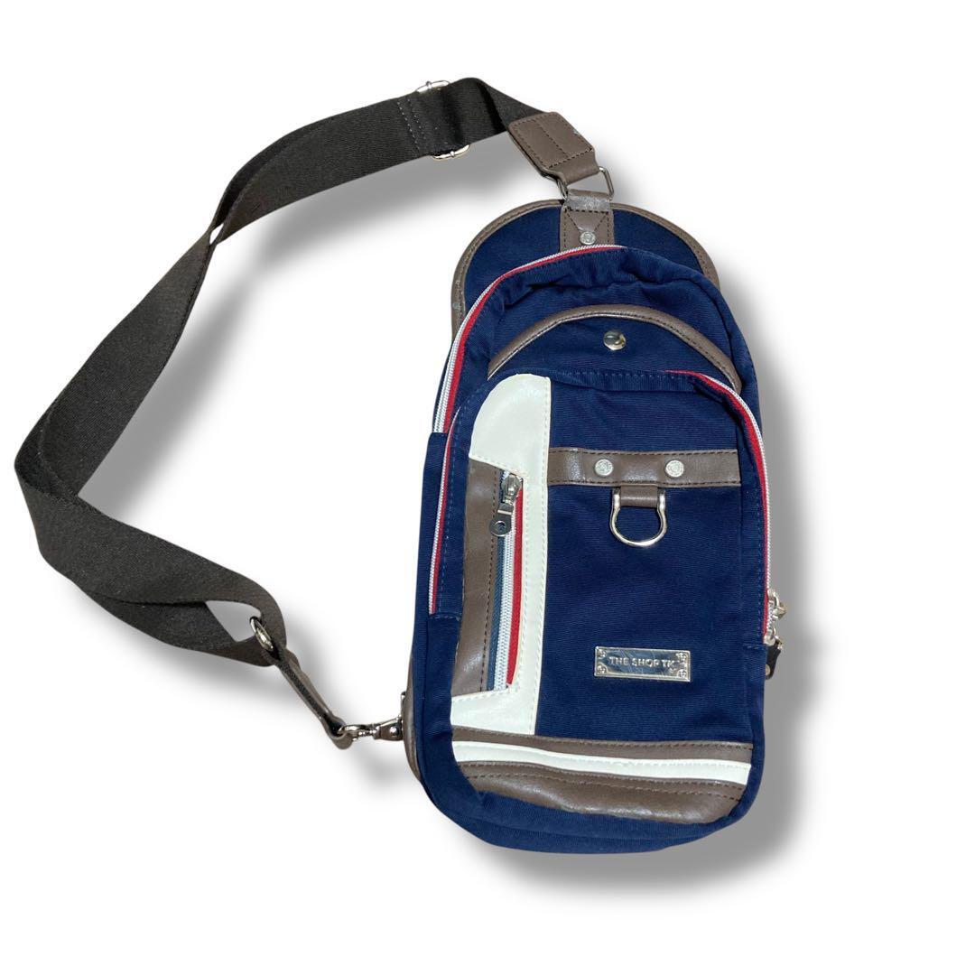 THE SHOP TK ワンショルダー バッグ ネイビー系 メンズ ボディバッグ拍卖