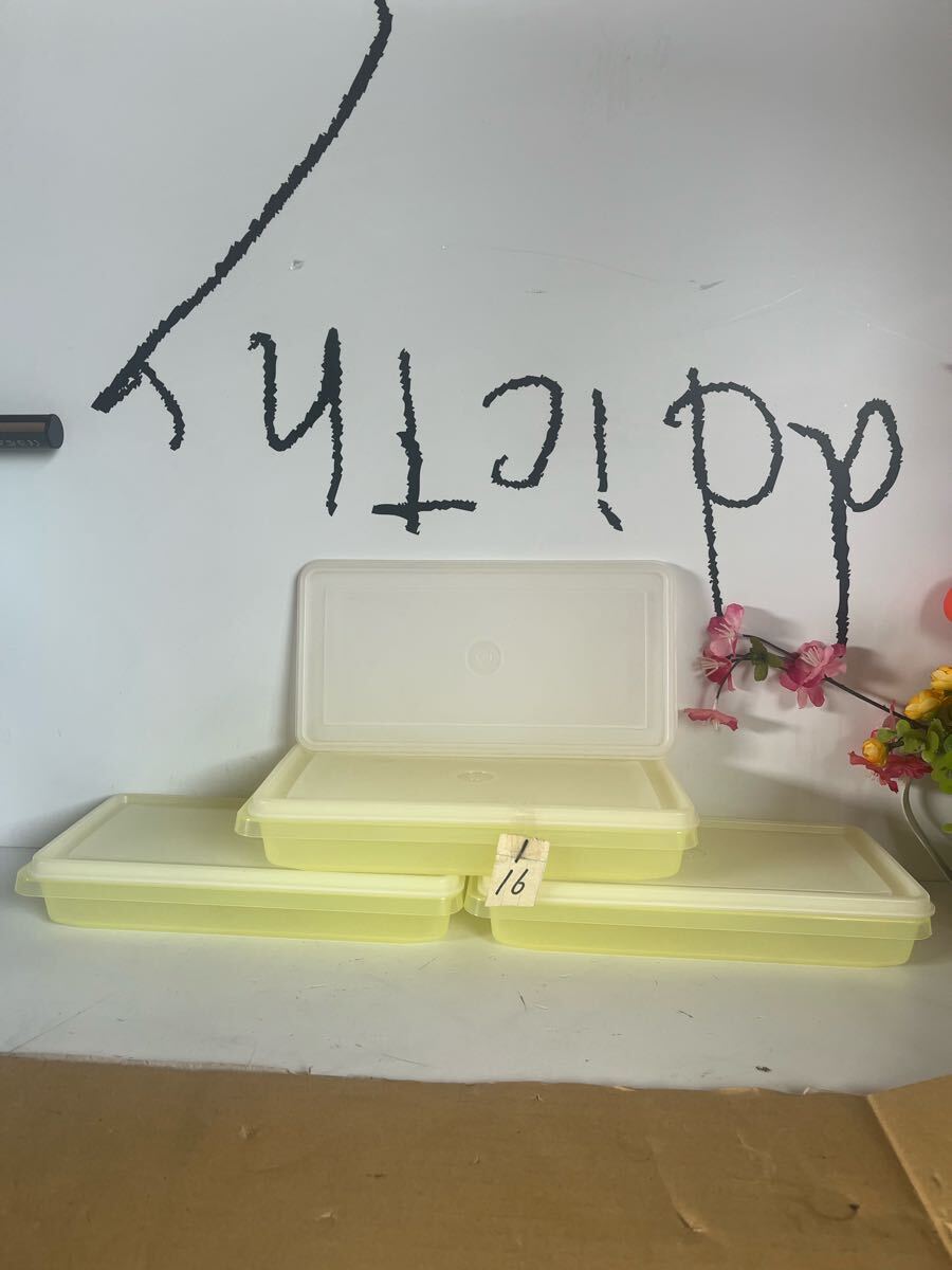 1/16 タッパーウェア Tupperware クリアメイト 3セット /蓋4/保存容器拍卖