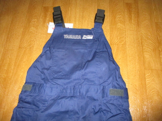 ヤマハレーシング・マシーンスタッフ 3L ネイビー メンテナンス作業ツナギ・サロペット 未使用 デッドストック ジャケット拍卖