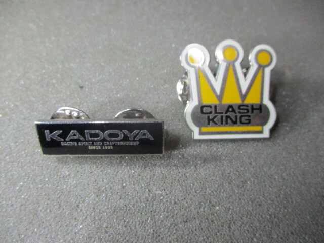 KADOYAカドヤレーシング・クラッシュキング ピンバッチ 極美中古 2個 ジャケット・レザー拍卖