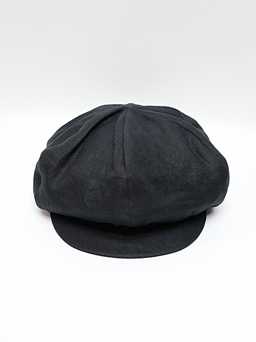 SALE30%OFF/Yohji Yamamoto・ヨウジヤマモト/40/1リネンツイル キャスケット/BLACK・3拍卖