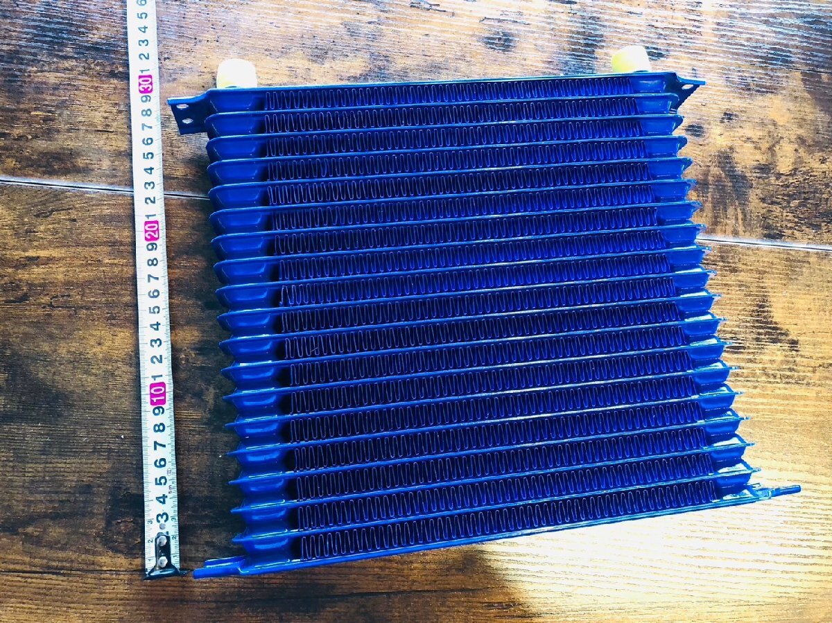 新品 汎用 AN10 オイルクーラー 19段 青 コア単品拍卖