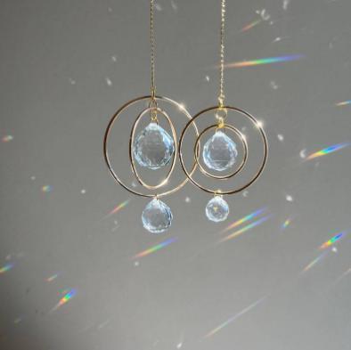 サンキャッチャー クリスタル ガラス 虹色ガラス拍卖