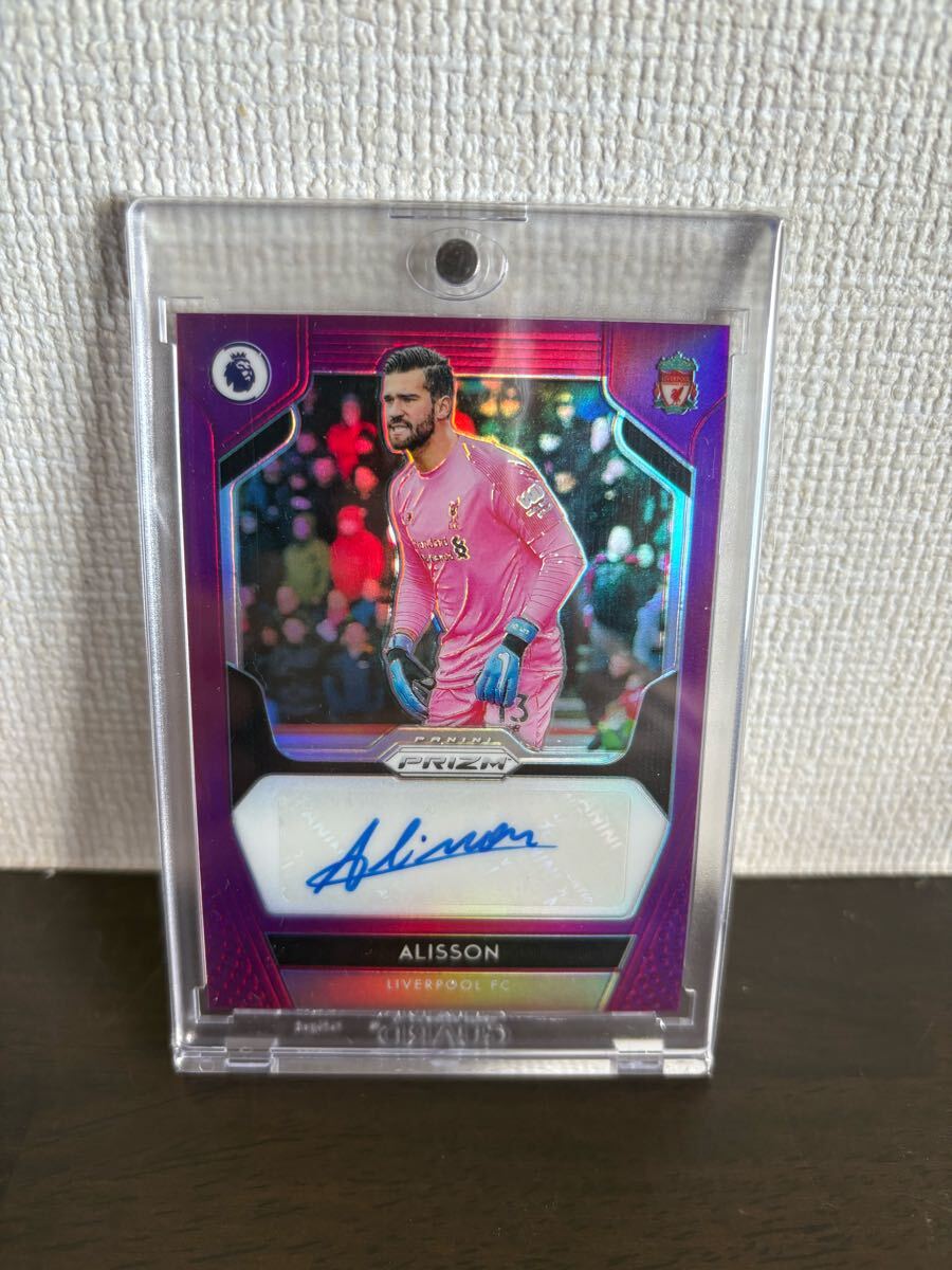 2019-20 Panini Premier League Prizm Soccer Alisson Autographs First Number (検)Topps Liverpool拍卖