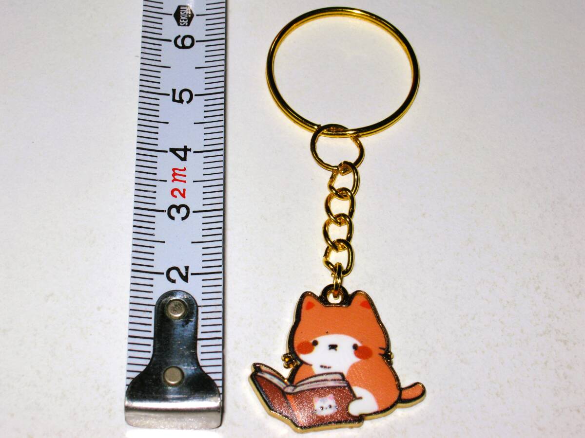 【ブック猫 キーリング】猫 ネコ アクセサリー バッグチャーム キーホルダー 本 ブックキャット お洒落 癒やし 癒し 可愛い キーチャーム拍卖