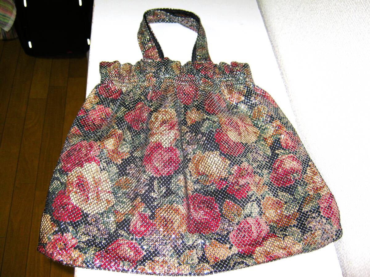 【手提げバッグ レディース】手提げ袋 メッシュ 花柄 おしゃれ エコバッグ お洒落 大人シック拍卖