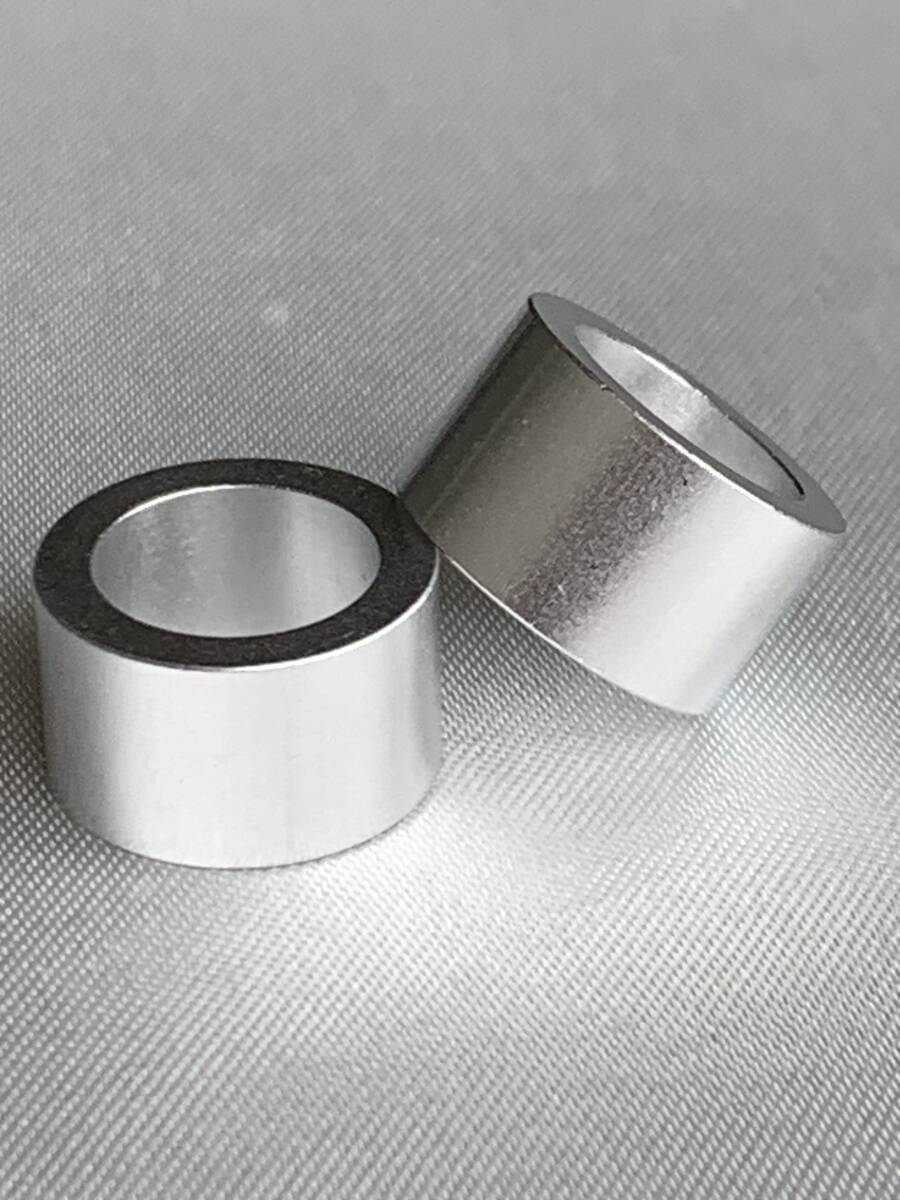 アルミスペーサーカラー 内径8mm×外径12mm×厚さ7mm×2個1セット ロッドエンドに!社外足回り調整に!部品オフセットに!自作F拍卖