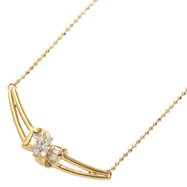 送料無料 本物 ダイヤモンドネックレス K18YGイエローゴールド ダイヤ0.25ct レディースペンダント アクセサリー おしゃれ 高級 キラキラ拍卖