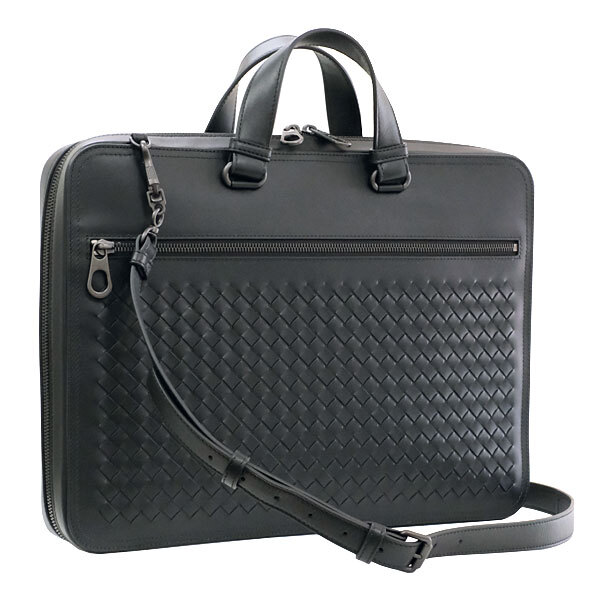 送料無料 本物 新品 BOTTEGA VENETA ボッテガヴェネタ ブリーフケース 536282 V4651 書類カバン 2WAYバック イントレチャート ブラック拍卖