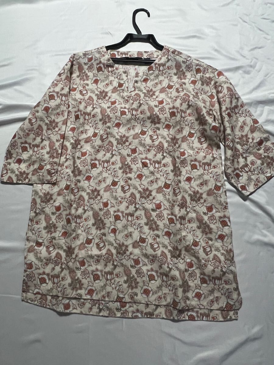 送料込■LANDS' END ランズエンド チュニック サイズ M 赤オレンジ系? 拍卖