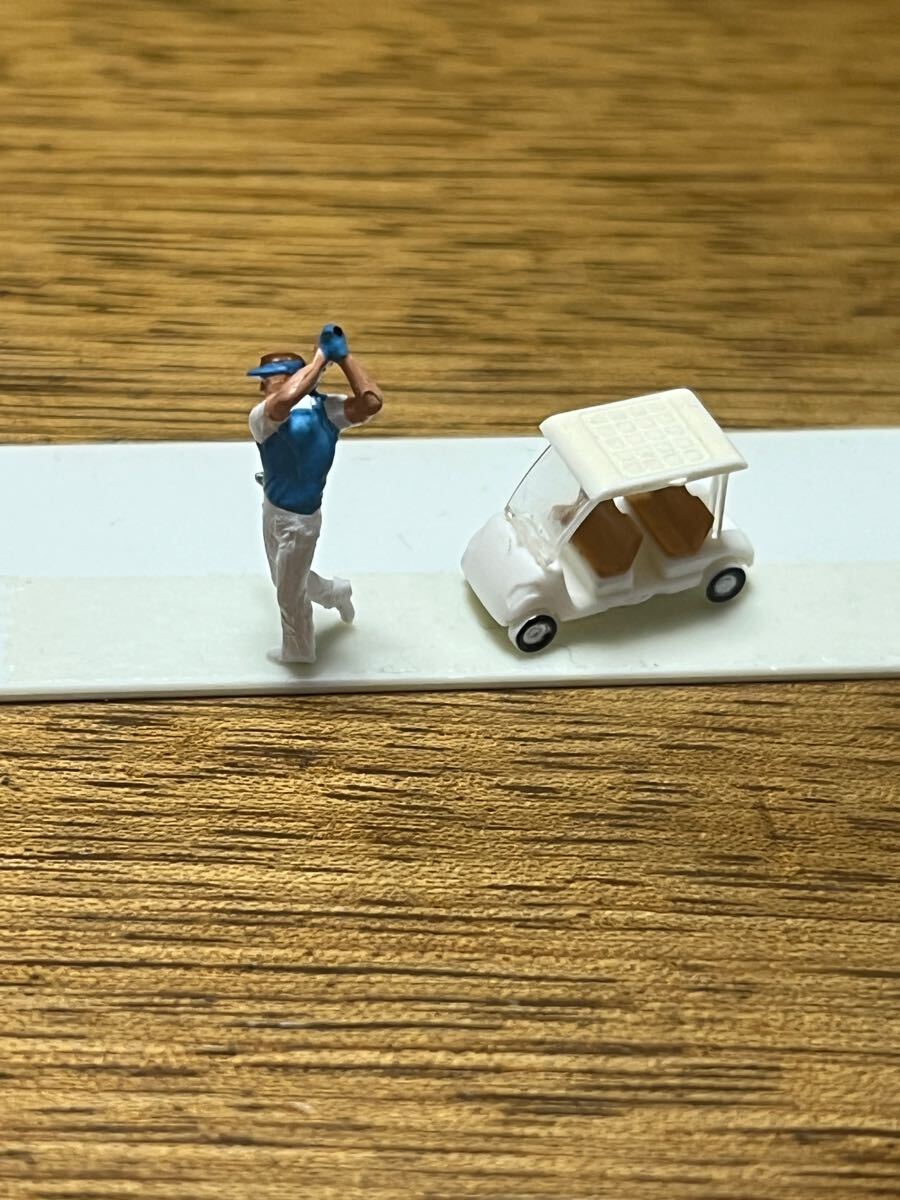 ■ゴルフカート Nゲージサイズ 茶色 Not preiser GOLF プライザーでない Preiser 情景 背景 フィギュア拍卖