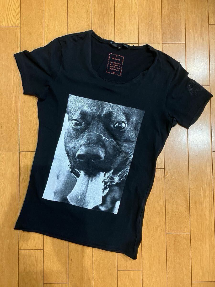 ★5351 POUR LES HOMMES SCHOL 5351 プールオム Tシャツ size44/ブラック ※美品拍卖