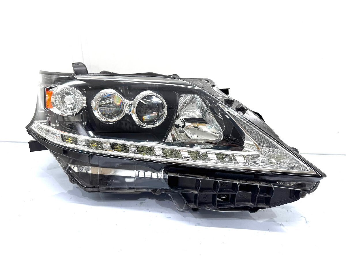 ★レンズ綺麗★ レクサス RX AGL10 GGL10 GYL10 後期 純正 右 LED ヘッドライト KOITO48-145 81145-48C20 刻印91 (Z27-67)拍卖